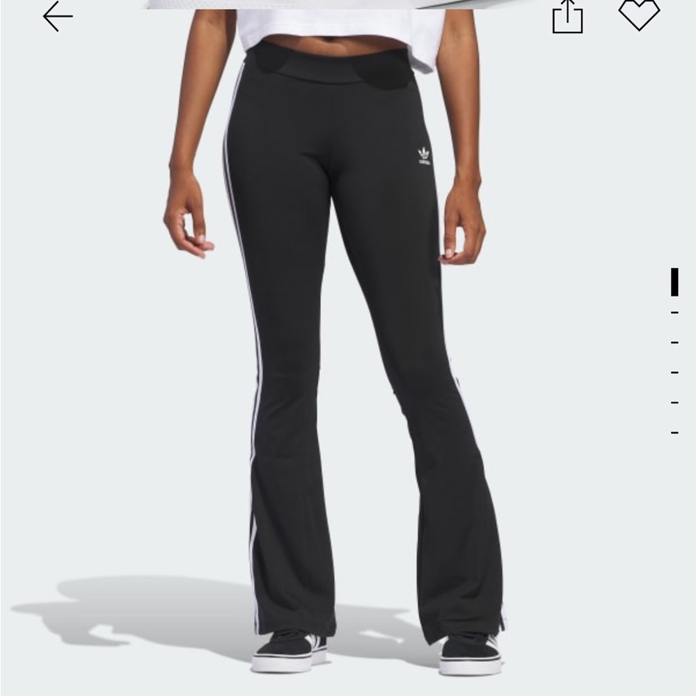 NWT adidas tight fit mid rise flared leggings